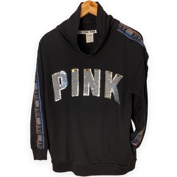 Victoria's Secret PINK Bling Rainbow Cowl Neck XS - Picture 2 of 5